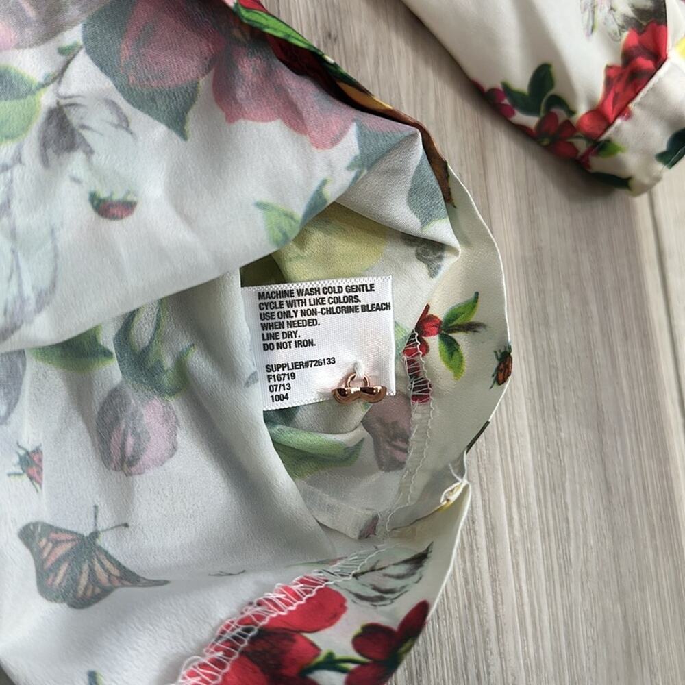 Baker by Ted baker floral pleated swing top size 8 - Picture 3 of 7